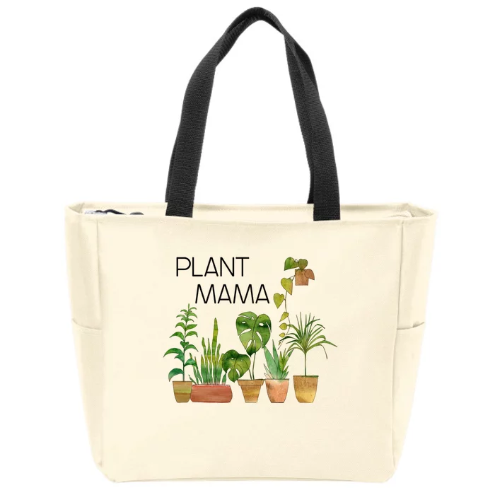 Plant Mama Crazy Plant Lady Monstera Mom Gift Zip Tote Bag