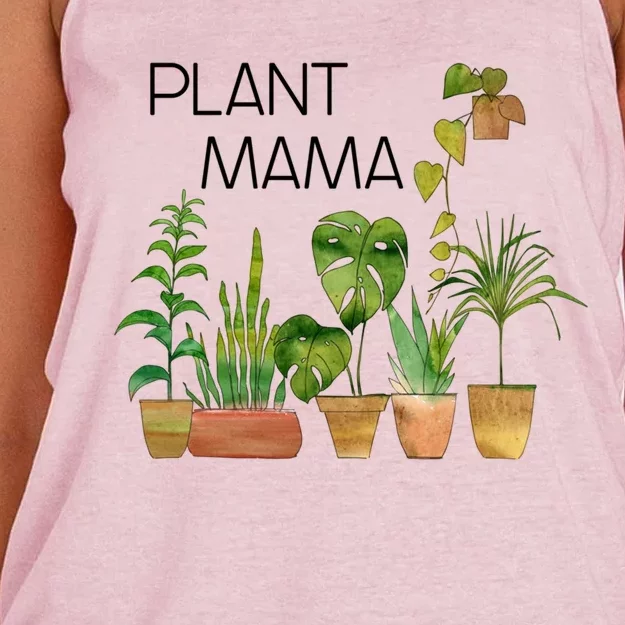 Plant Mama Crazy Plant Lady Monstera Mom Gift Women's Knotted Racerback Tank