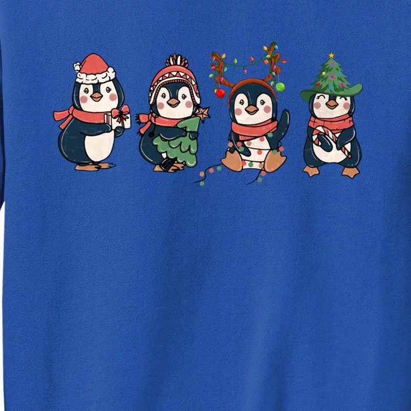 Penguin Merry Christmas Cute Penguin Xmas Lights Winter Gift Sweatshirt