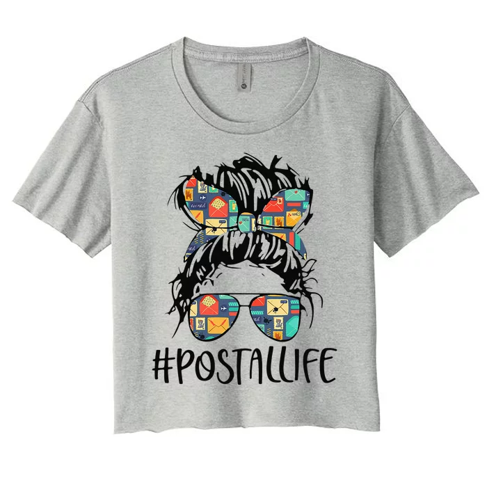 Postallife Mail Carrier Postal Worker Mailwoman Mother's Day Women's Crop Top Tee