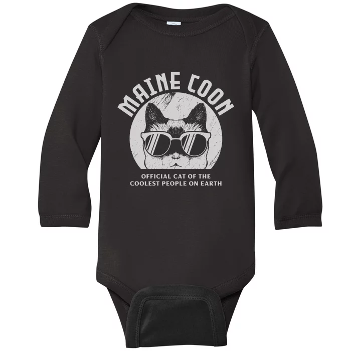 Proud Maine Coon Mom Maine Coon Dad Cat Maine Coon Lover Sweatshirt Baby Long Sleeve Bodysuit