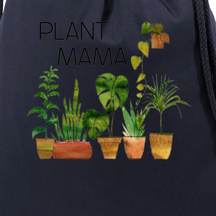 Plant Mama Crazy Plant Lady Monstera Mom Drawstring Bag