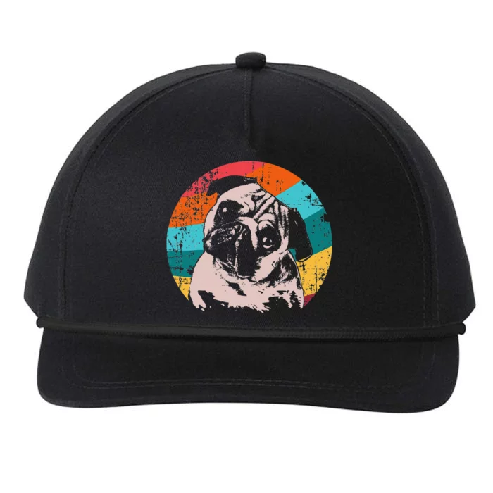 Pug Mops Carlin Dog Breed Snapback Five-Panel Rope Hat