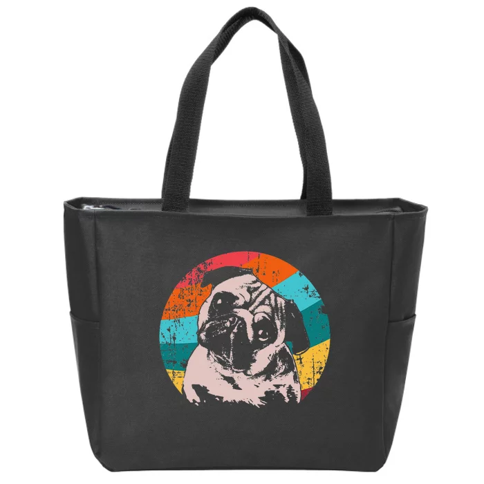 Pug Mops Carlin Dog Breed Zip Tote Bag