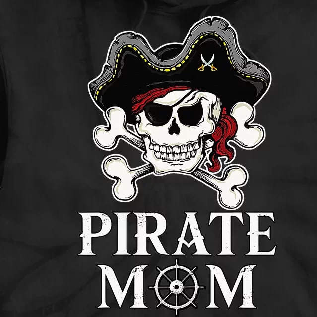 Pirate Mama Costume Jolly Roger Crossbones Tie Dye Hoodie