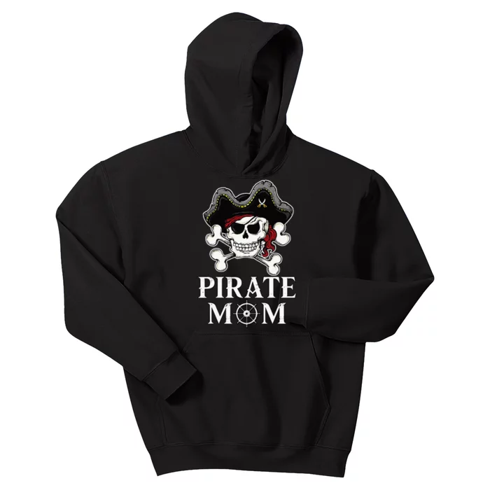 Pirate Mama Costume Jolly Roger Crossbones Kids Hoodie