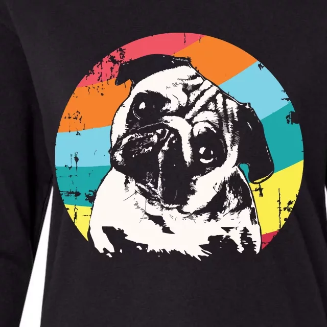 Pug Mops Carlin Dog Breed Womens Cotton Relaxed Long Sleeve T-Shirt