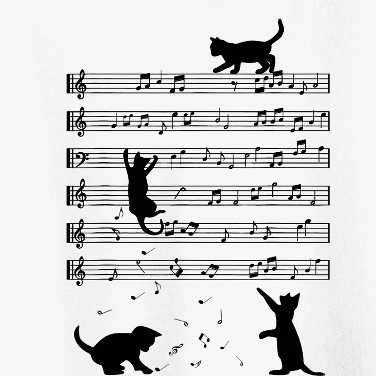 Piano Music Cat Lover Funny Pianist Piano Lover Kitty Kitten Toddler T-Shirt