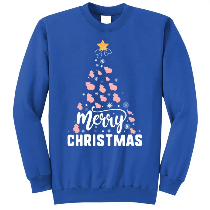 Pig Merry Christmas Tree Family Xmas Holidays Gift Sweatshirt