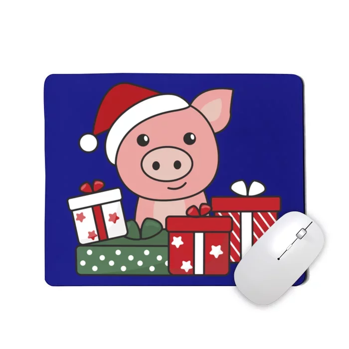 Pig Merry Christmas Winter Pigs Christmas Gift Mousepad