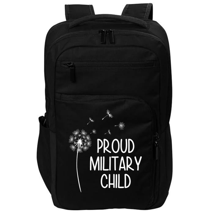 Proud Military Child Dandelion Purple Up Impact Tech Backpack