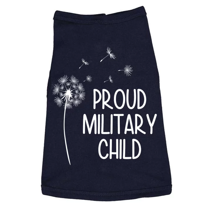 Proud Military Child Dandelion Purple Up Doggie Tank