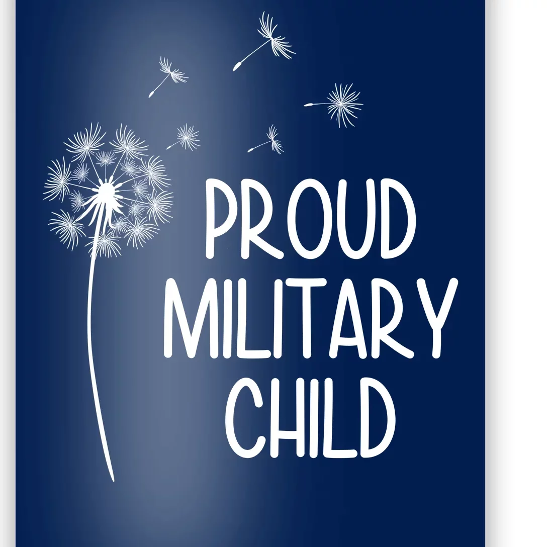 Proud Military Child Dandelion Purple Up Poster