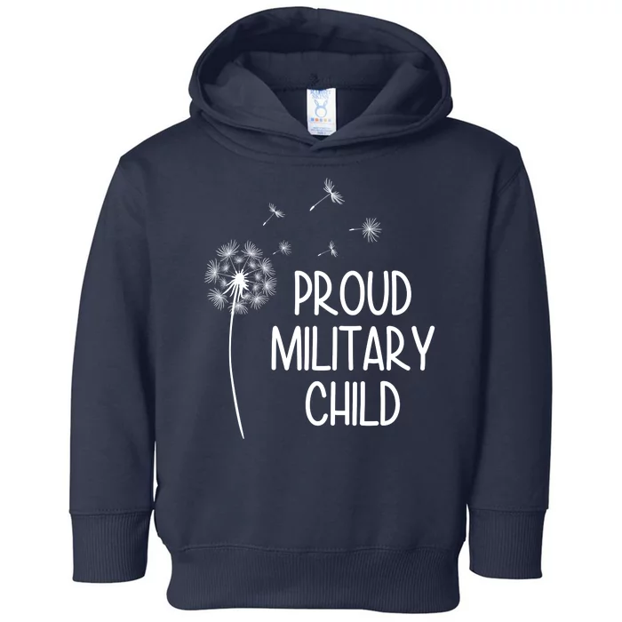 Proud Military Child Dandelion Purple Up Toddler Hoodie