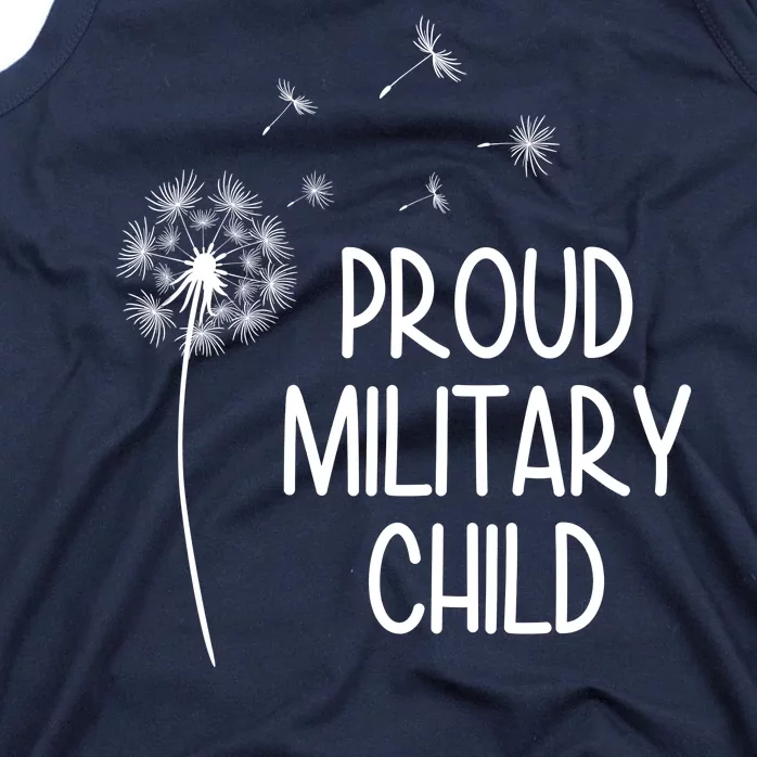 Proud Military Child Dandelion Purple Up Tank Top