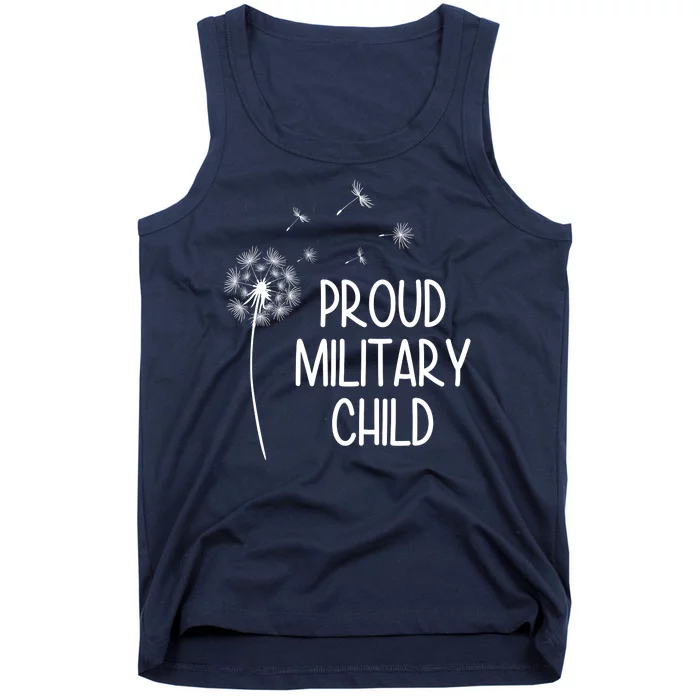 Proud Military Child Dandelion Purple Up Tank Top