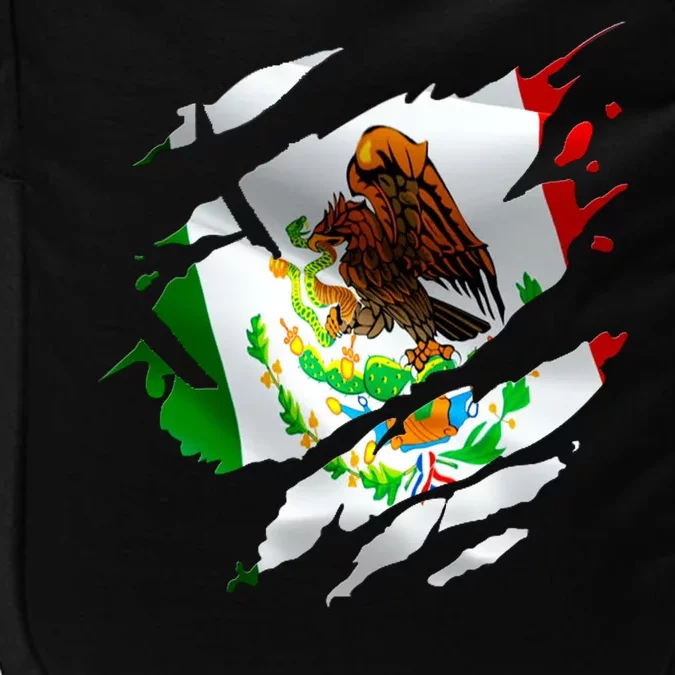 Proud Mexican Chicano Latino Torn Ripped Mexico Flag Impact Tech Backpack