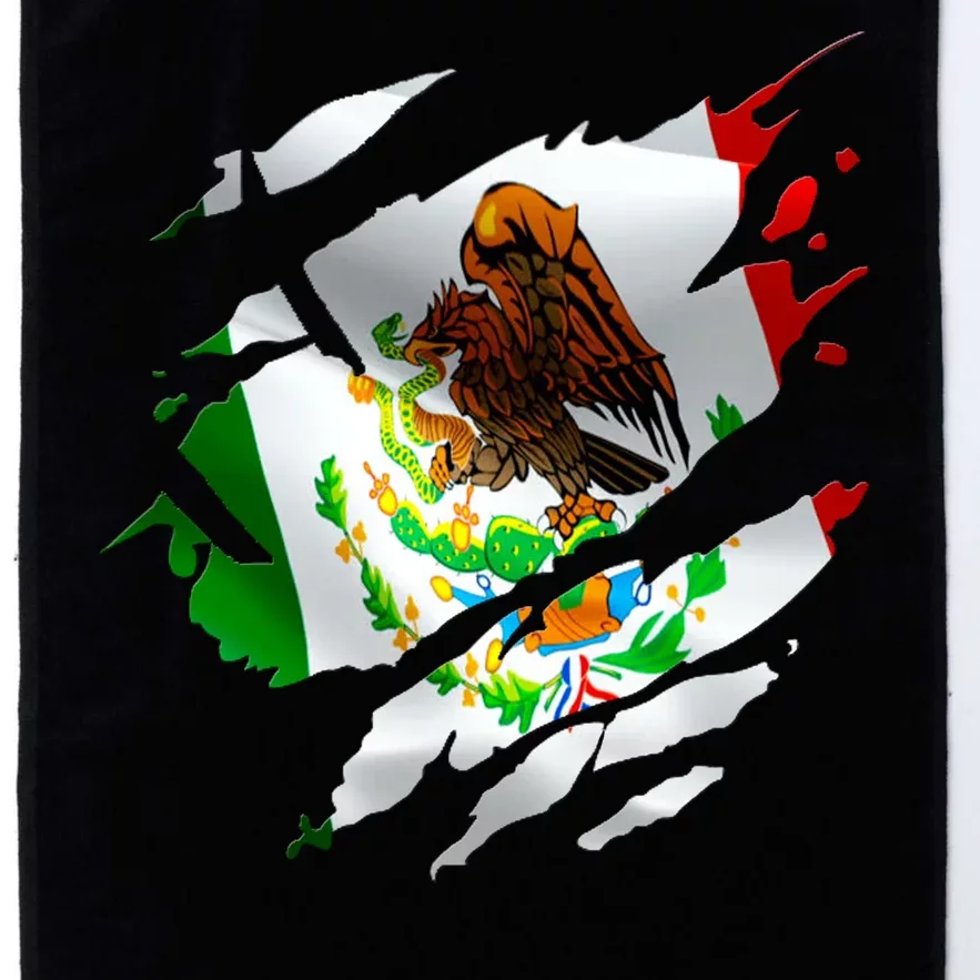 Proud Mexican Chicano Latino Torn Ripped Mexico Flag Platinum Collection Golf Towel