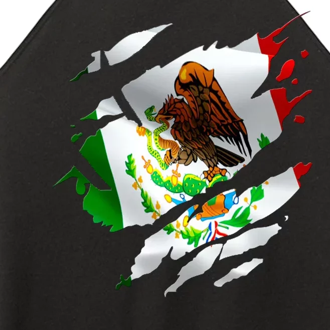 Proud Mexican Chicano Latino Torn Ripped Mexico Flag Women’s Perfect Tri Rocker Tank