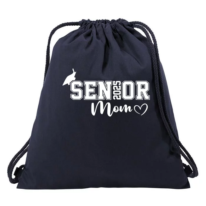 Proud Mom Cute Heart Graduate Senior 2025 Graduation Gift Drawstring Bag