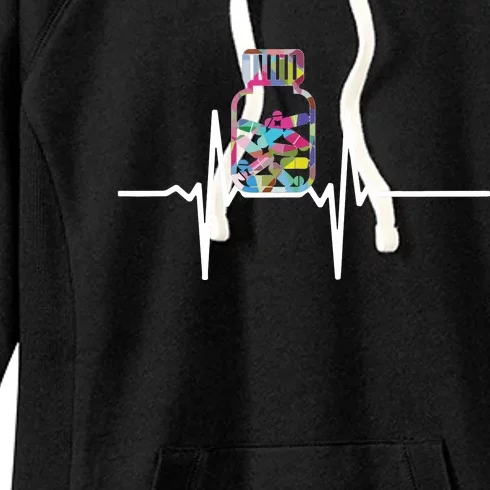 Pharmacist Medical Chemist Pharmacy Heartbeats Meds Women's Fleece Hoodie