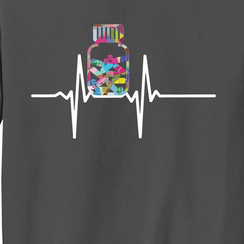 Pharmacist Medical Chemist Pharmacy Heartbeats Meds Tall Sweatshirt