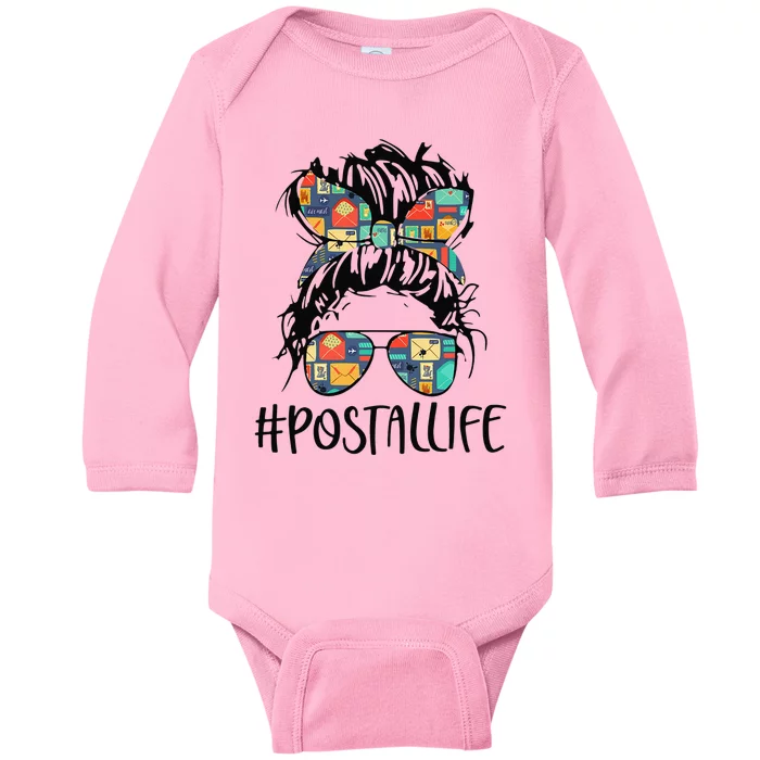 Postallife Mail Carrier Postal Worker Mailwoman Mother's Day Baby Long Sleeve Bodysuit