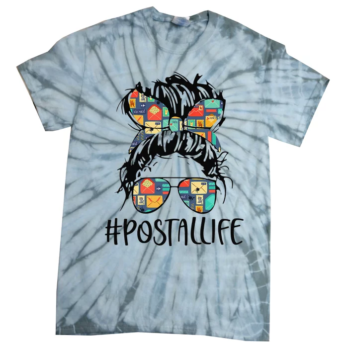 Postallife Mail Carrier Postal Worker Mailwoman Mother's Day Tie-Dye T-Shirt