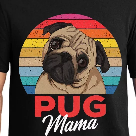 Pug Mama Cute Dog Mom Funny Gift Pajama Set