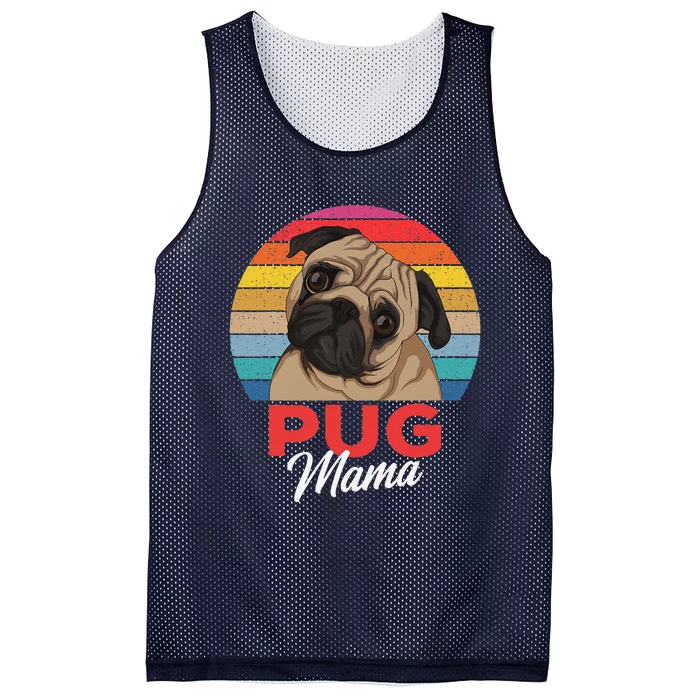 Pug Mama Cute Dog Mom Funny Gift Mesh Reversible Basketball Jersey Tank