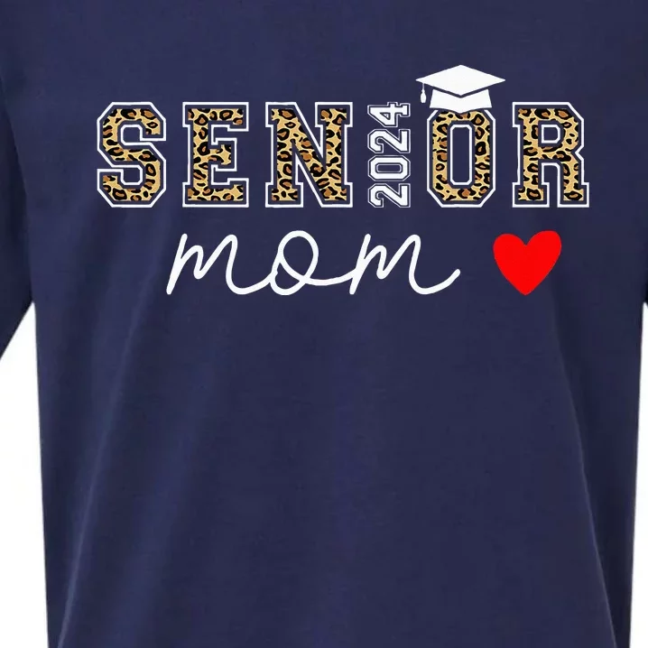 Proud Mom Class of 2024 Senior Graduate mothers day 24 grad Sueded Cloud Jersey T-Shirt