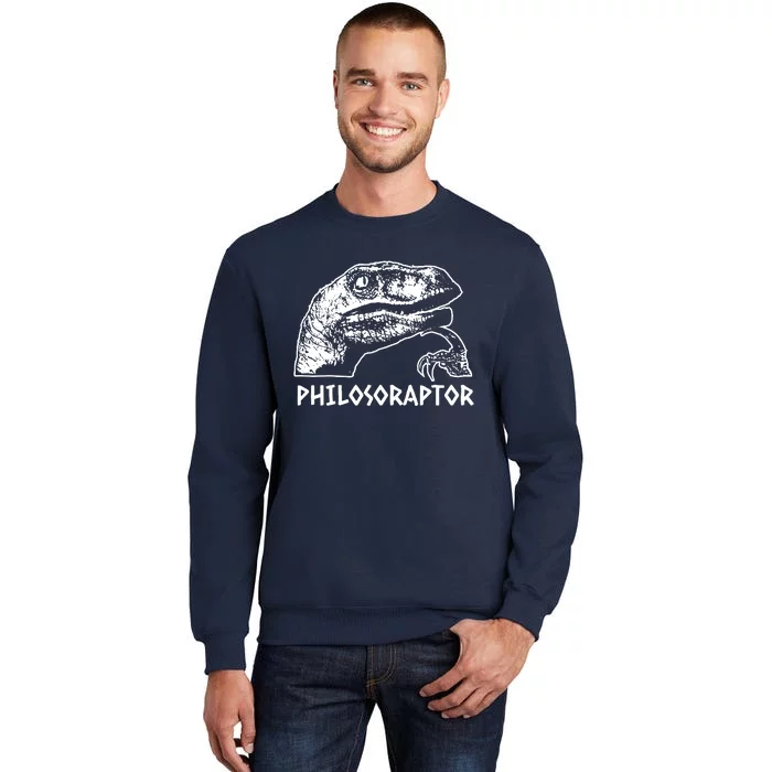 Philosoraptor Meme Dino Tall Sweatshirt