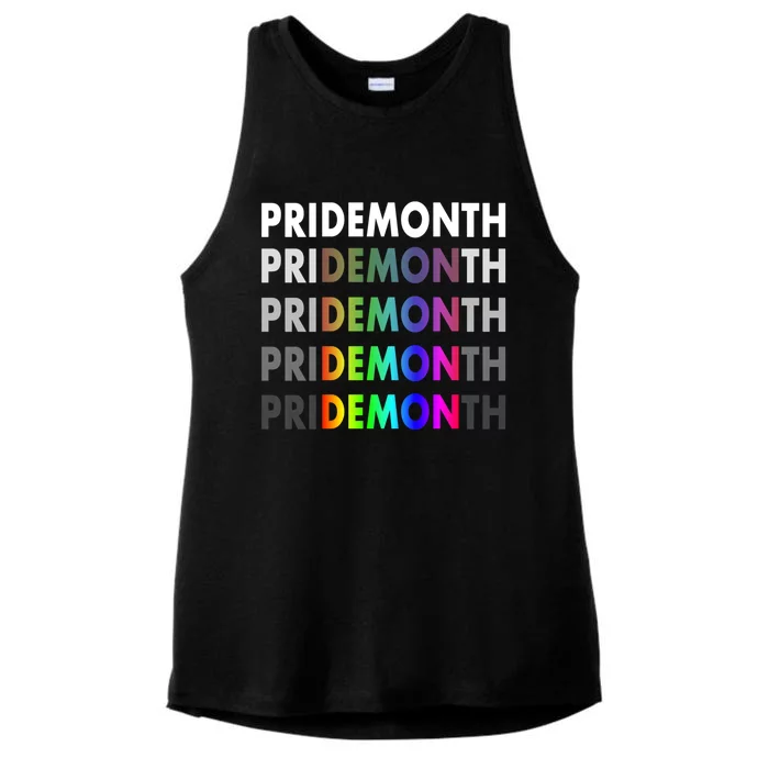 Pride Month Demon Ladies Tri-Blend Wicking Tank