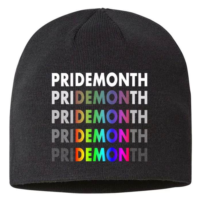 Pride Month Demon 8 1/2in Sustainable Knit Beanie