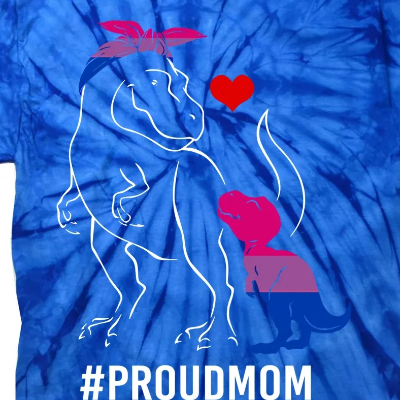 Proud Mom Dinosaur T Rex Mama Bisexual Pride Gift Tie-Dye T-Shirt