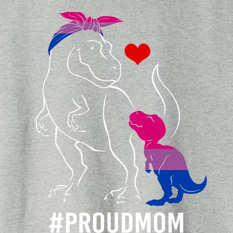 Proud Mom Dinosaur T Rex Mama Bisexual Pride Gift Women's Crop Top Tee