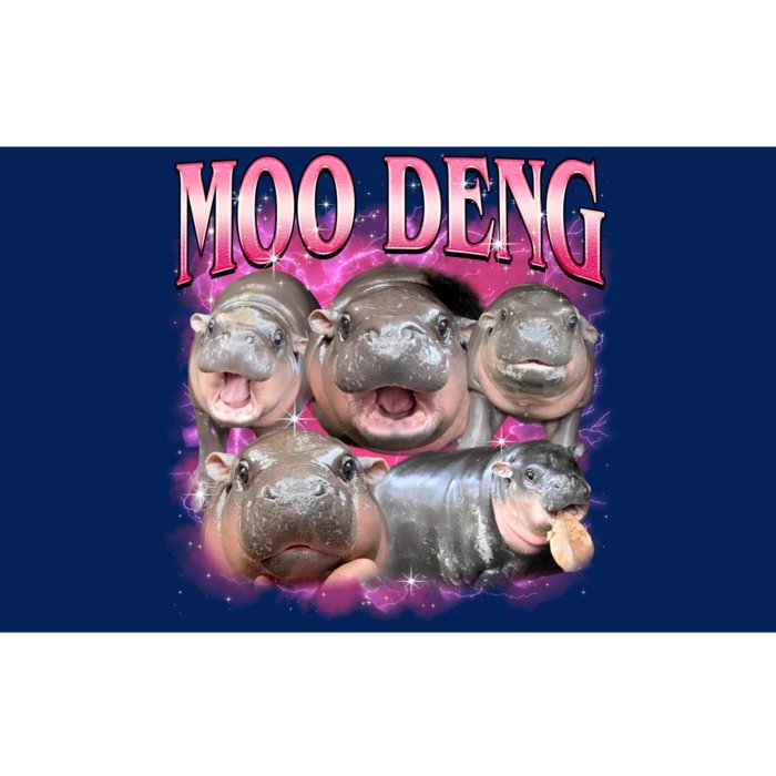 Pink Moo Deng Meme Hippo Funny Bumper Sticker