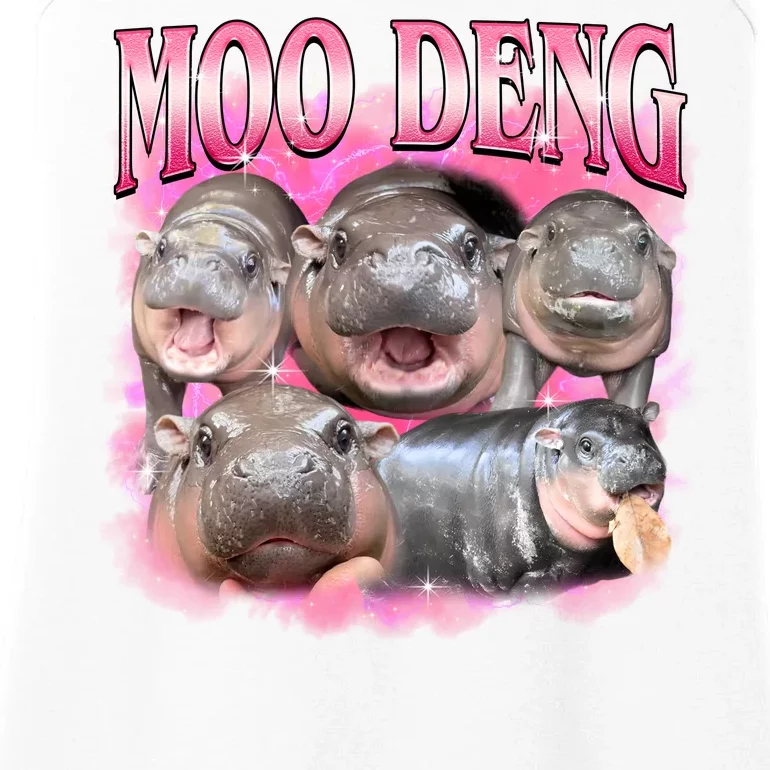 Pink Moo Deng Meme Hippo Funny Ladies Essential Tank