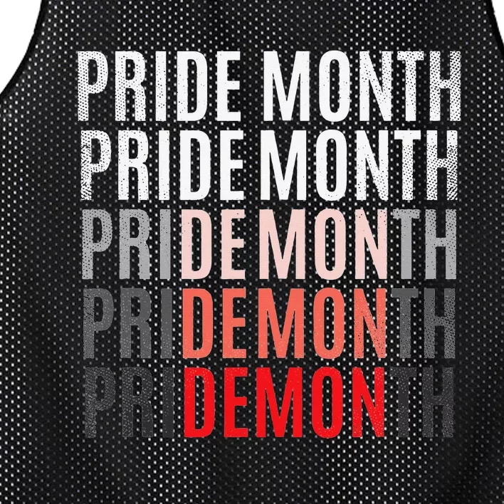 Pride Month Demon Distressed Mesh Reversible Basketball Jersey Tank