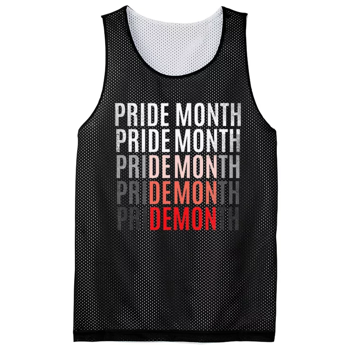 Pride Month Demon Distressed Mesh Reversible Basketball Jersey Tank