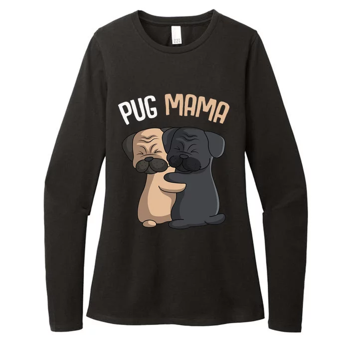 Pug Mama Dog Mom Lover Owner Womens CVC Long Sleeve Shirt