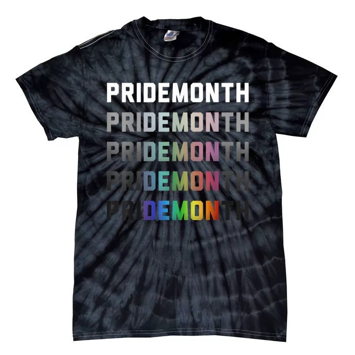 Pride Month Demon Funny Pride Month Demon Tie-Dye T-Shirt