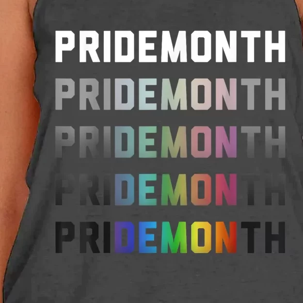 Pride Month Demon Funny Pride Month Demon Women's Knotted Racerback Tank