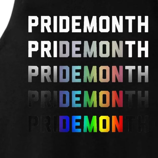 Pride Month Demon Cool Pride month Demon Ladies Tri-Blend Wicking Tank