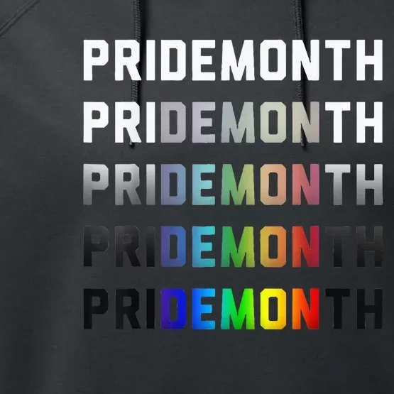 Pride Month Demon Cool Pride month Demon Performance Fleece Hoodie