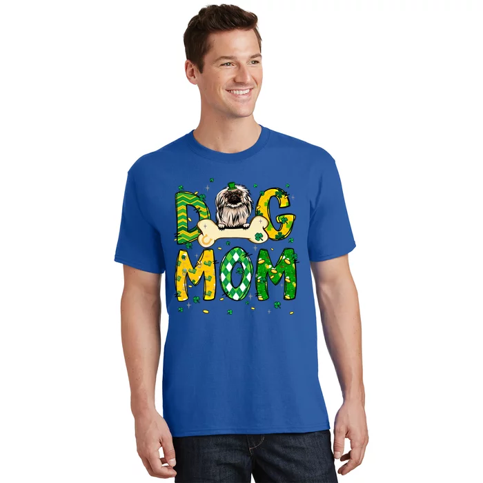 Pekingese Mom Dog Mom Shamrock St Patrick's Day Funny Gift T-Shirt