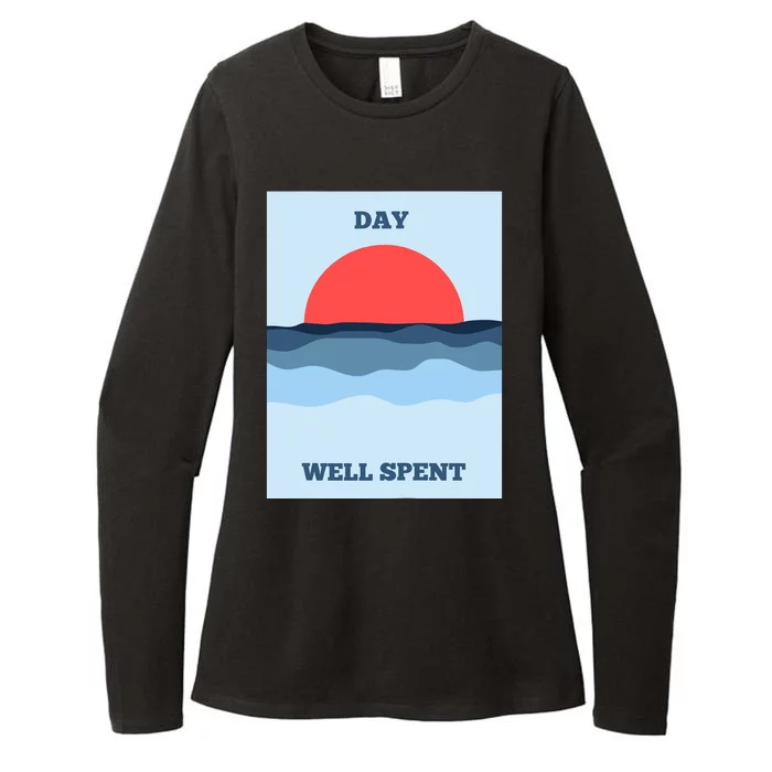 Positive Messaging Day Well Spent Surf And Street Wear Womens CVC Long Sleeve Shirt