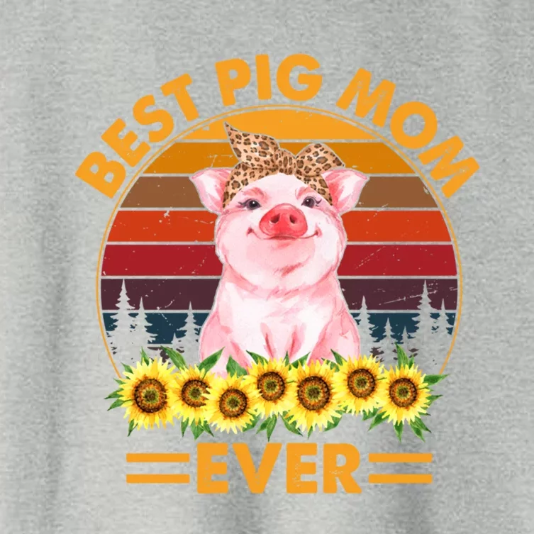 Pig Mothers Day Best Pig Mom Ever Farmer Farming Pig Lover Gift Women's Crop Top Tee