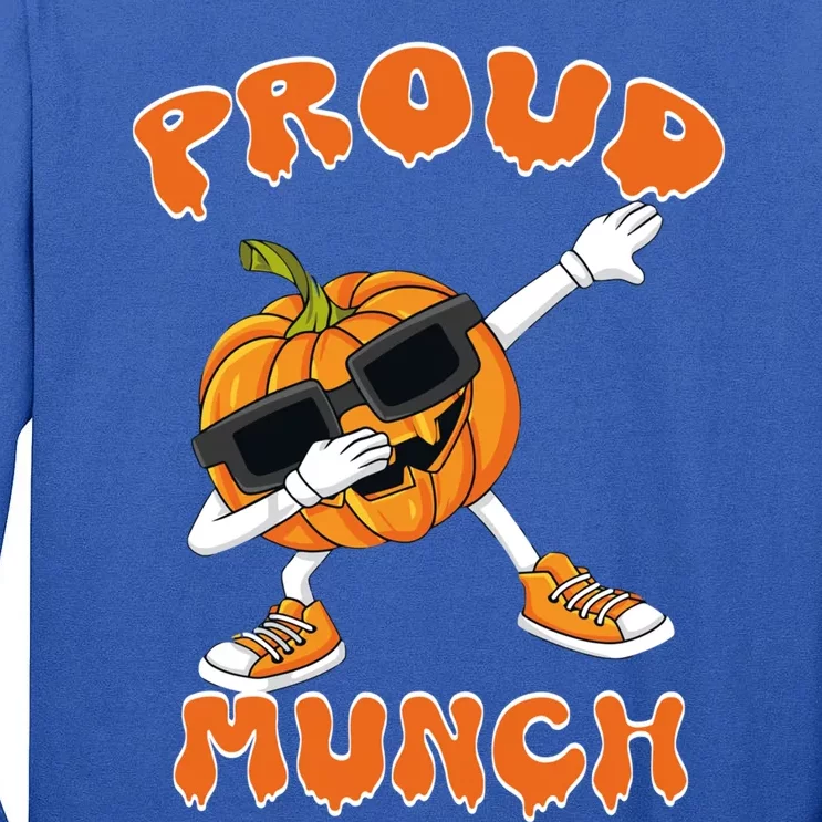 Proud Munch Dabbing Dancing Pumpkin Cool Halloween Pajamas Gift Tall Long Sleeve T-Shirt