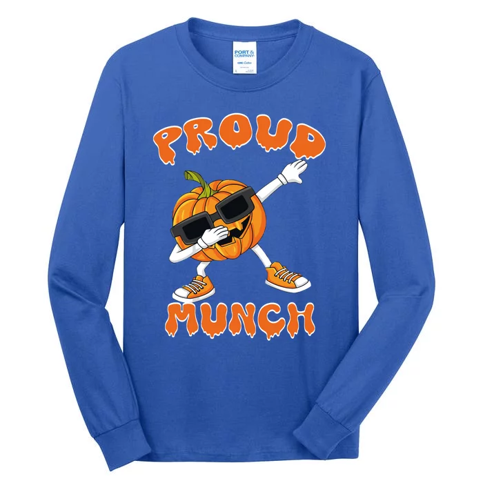 Proud Munch Dabbing Dancing Pumpkin Cool Halloween Pajamas Gift Tall Long Sleeve T-Shirt